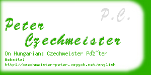 peter czechmeister business card